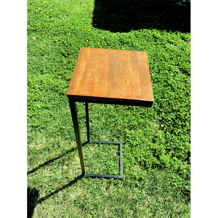 DECORFIT Square Pedestal 36" Wood Metal Black Powder Coated Plant Stand